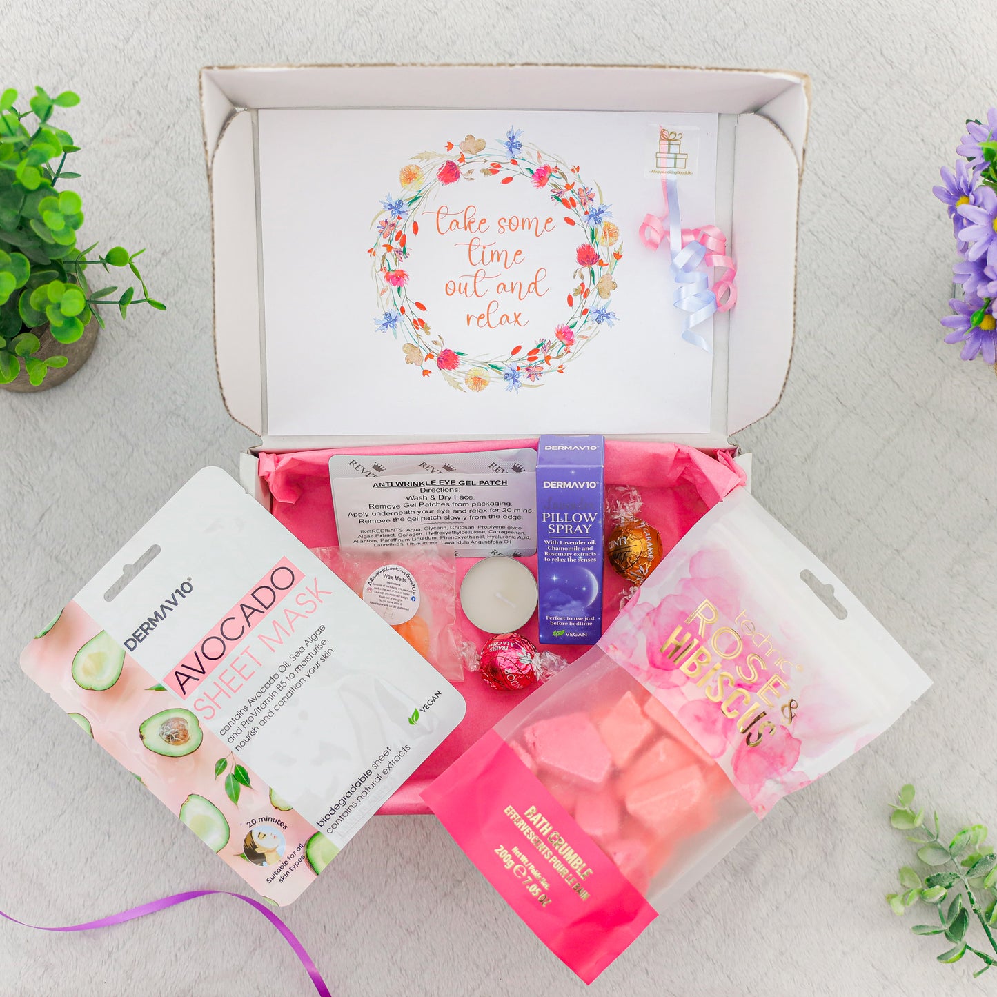 Medium Bath Crumble And Spa Gift Box With Hand Written Gift Card
- Always Looking Good -