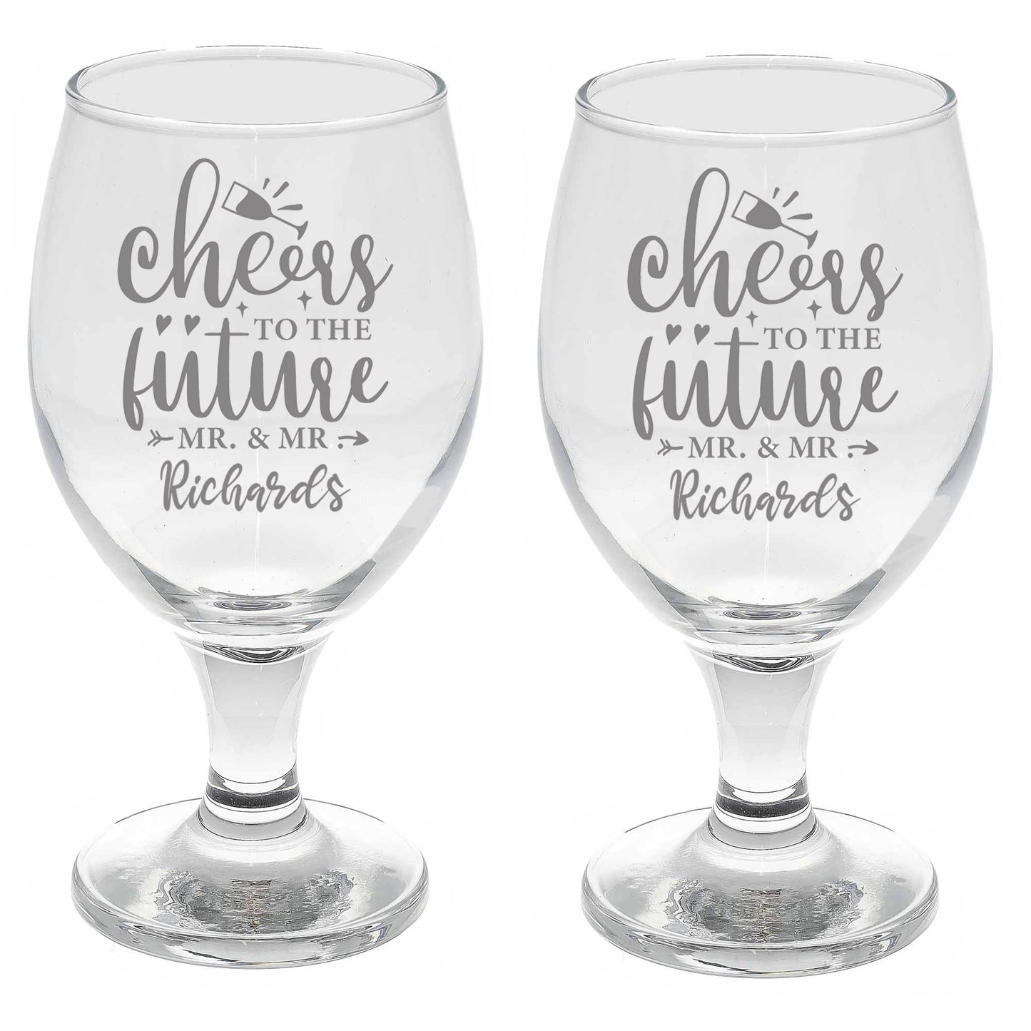 Personalised Engraved Engagement Wine and/or Beer Glass Set - Always Looking Good -