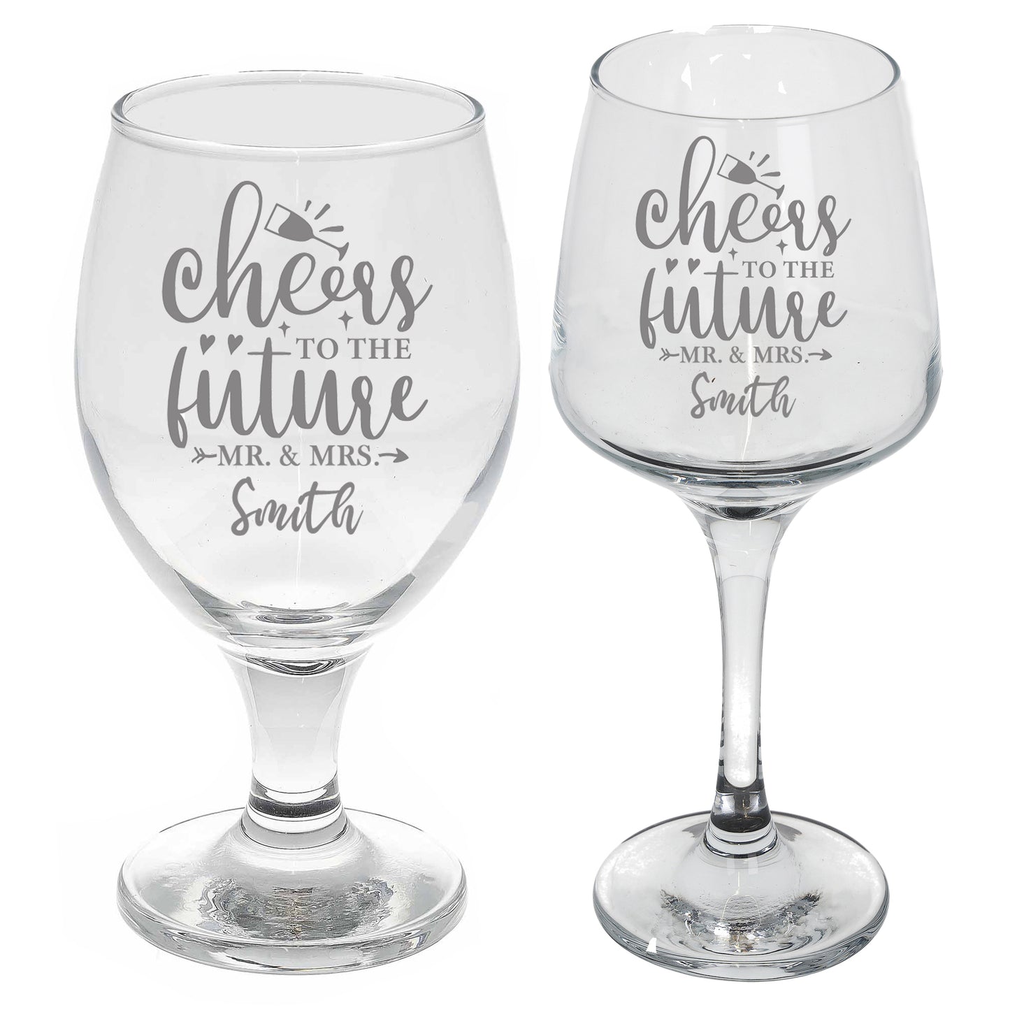 Personalised Engraved Engagement Wine and/or Beer Glass Set - Always Looking Good -