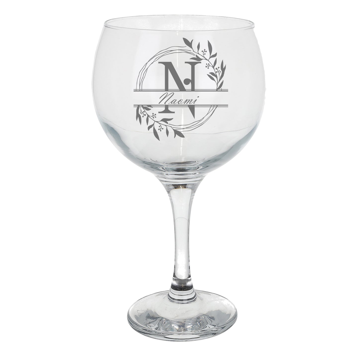 Personalised Engraved Initial Monogram Gin Glass Gift - Always Looking Good - Engraved Glass