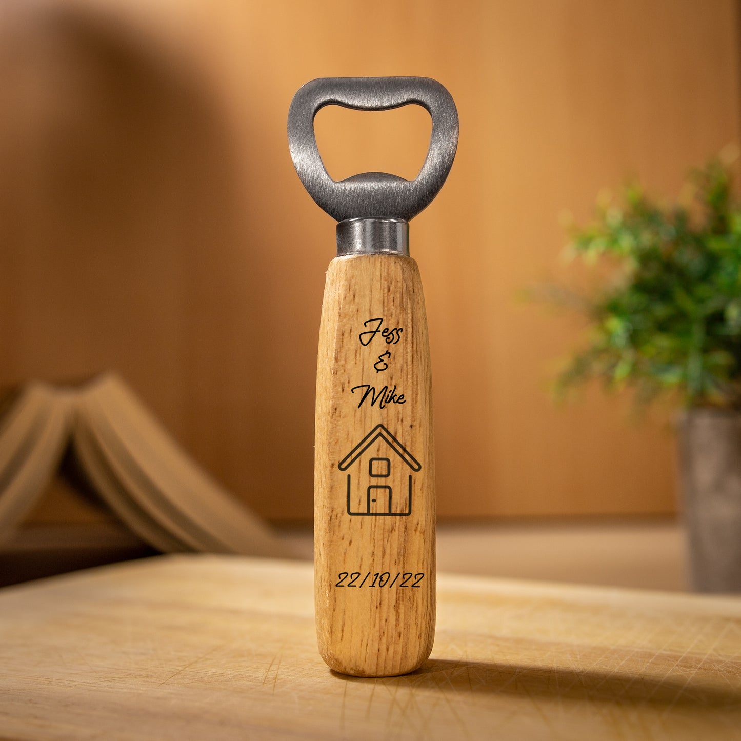 Personalised Engraved Wooden Bottle Opener New Home Gift - Always Looking Good -