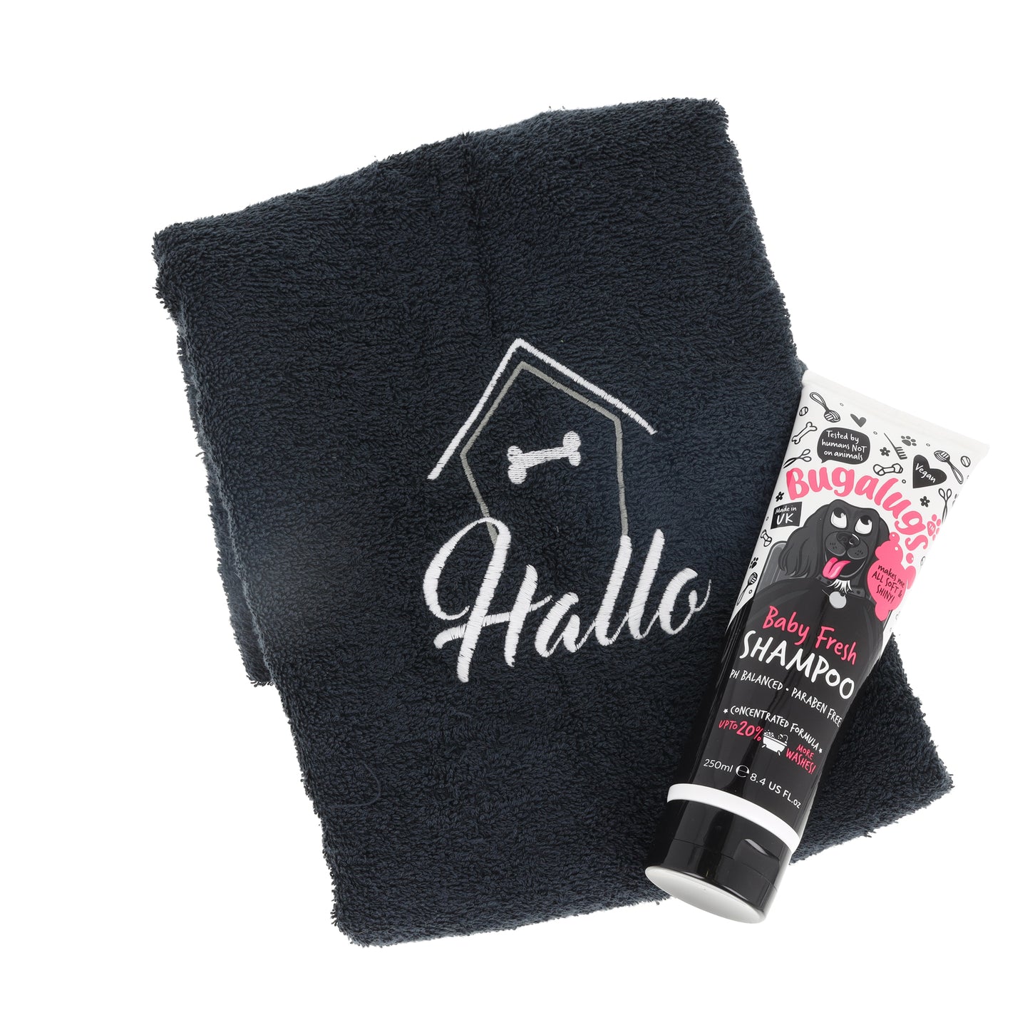 Personalised Embroidered Dog Towel Hamper | New Puppy Gift | Dog Birthday Hamper - Always Looking Good -