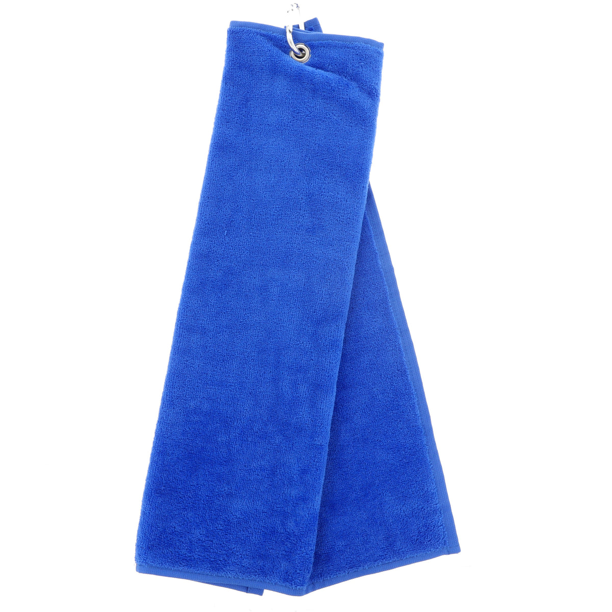 Personalised Embroidered Tri Fold TENNIS Towel Trifold with Carabiner Clip - Always Looking Good - Royal Blue
