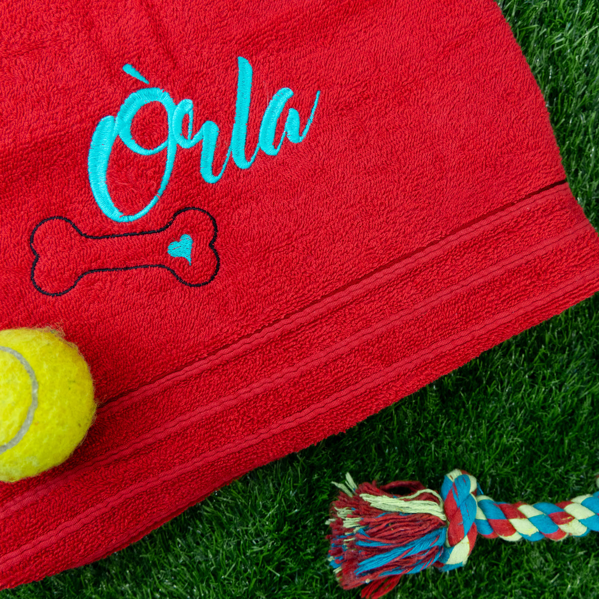 Personalised Dog Towel Pet's Name Embroidered - Always Looking Good -