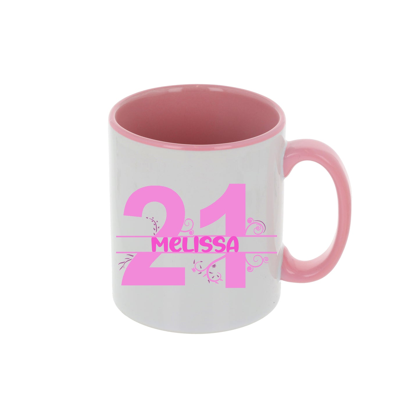 Personalised Filled 21st Birthday Mug - Always Looking Good - Pink Mug Only