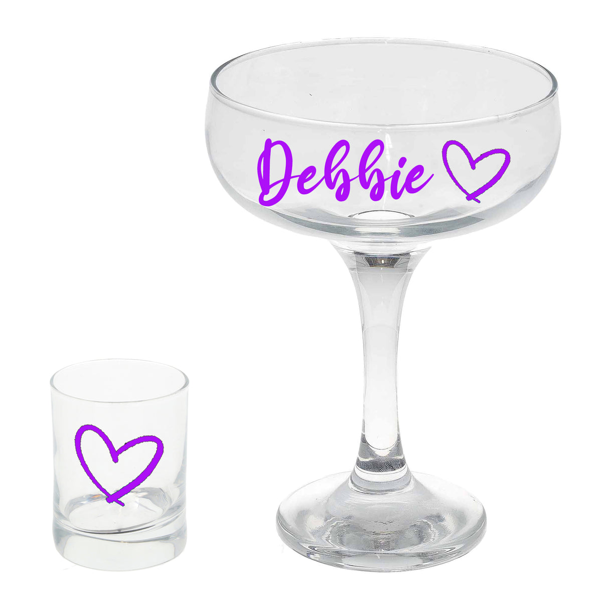 Personalised Pornstar Martini Cocktail Shaker Set With Glass & Shot Glass Gift Set - Always Looking Good - Glasses Only