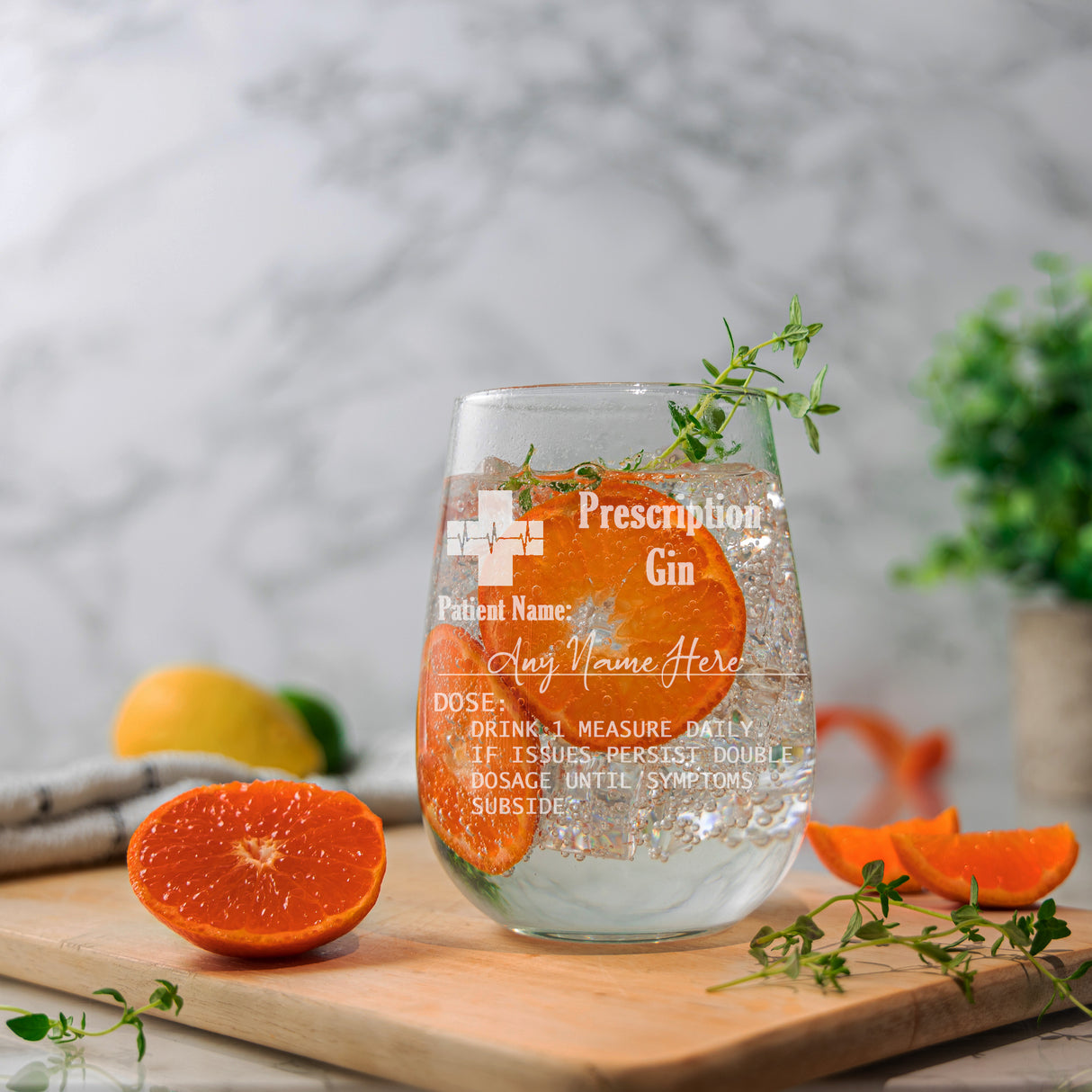 Personalised Engraved ANY GLASS ANY DRINK Prescription Design - Always Looking Good -