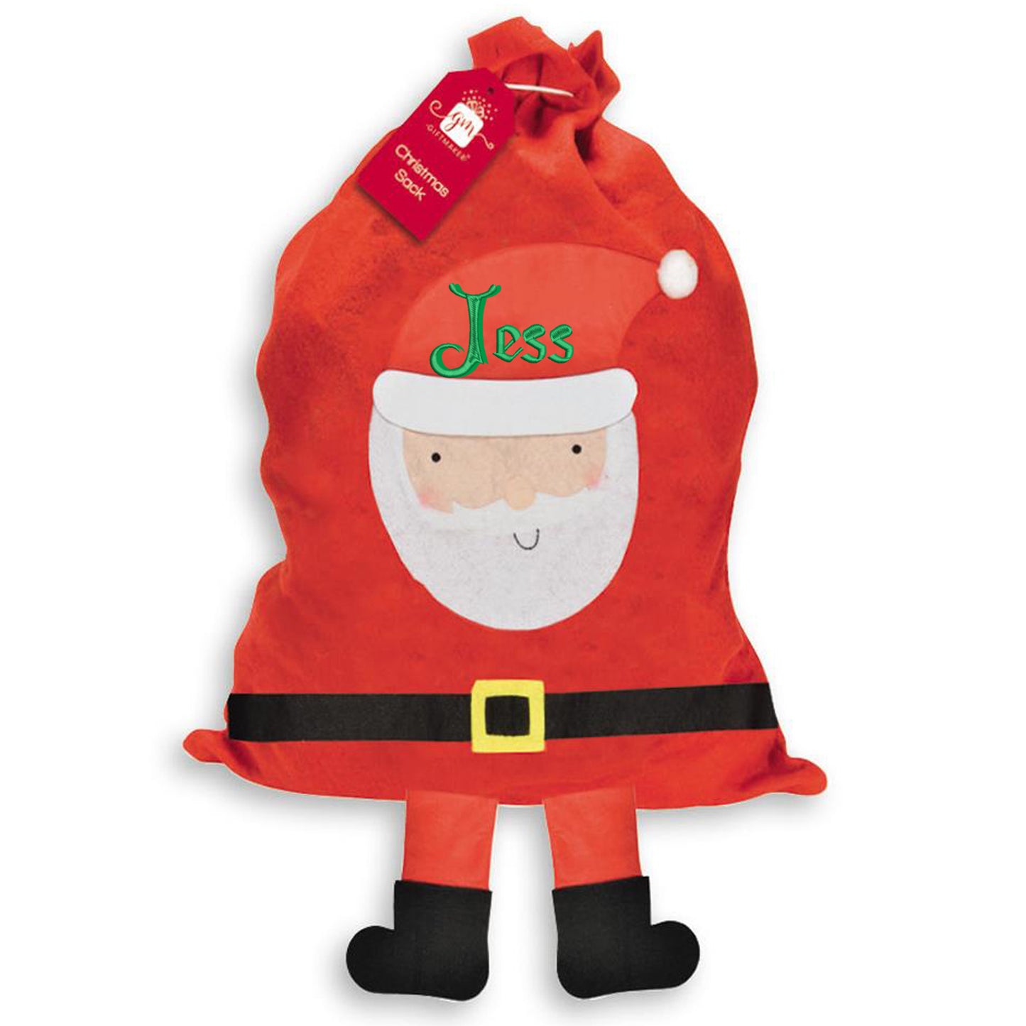 Personalised Embroidered Santa Christmas Stocking and Present Sack Set - Always Looking Good -