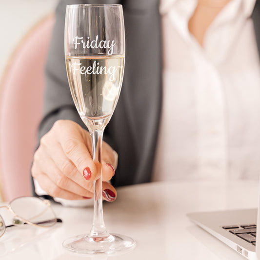Create Your Own Standard Engraved Personalised Champagne Flute - Always Looking Good -