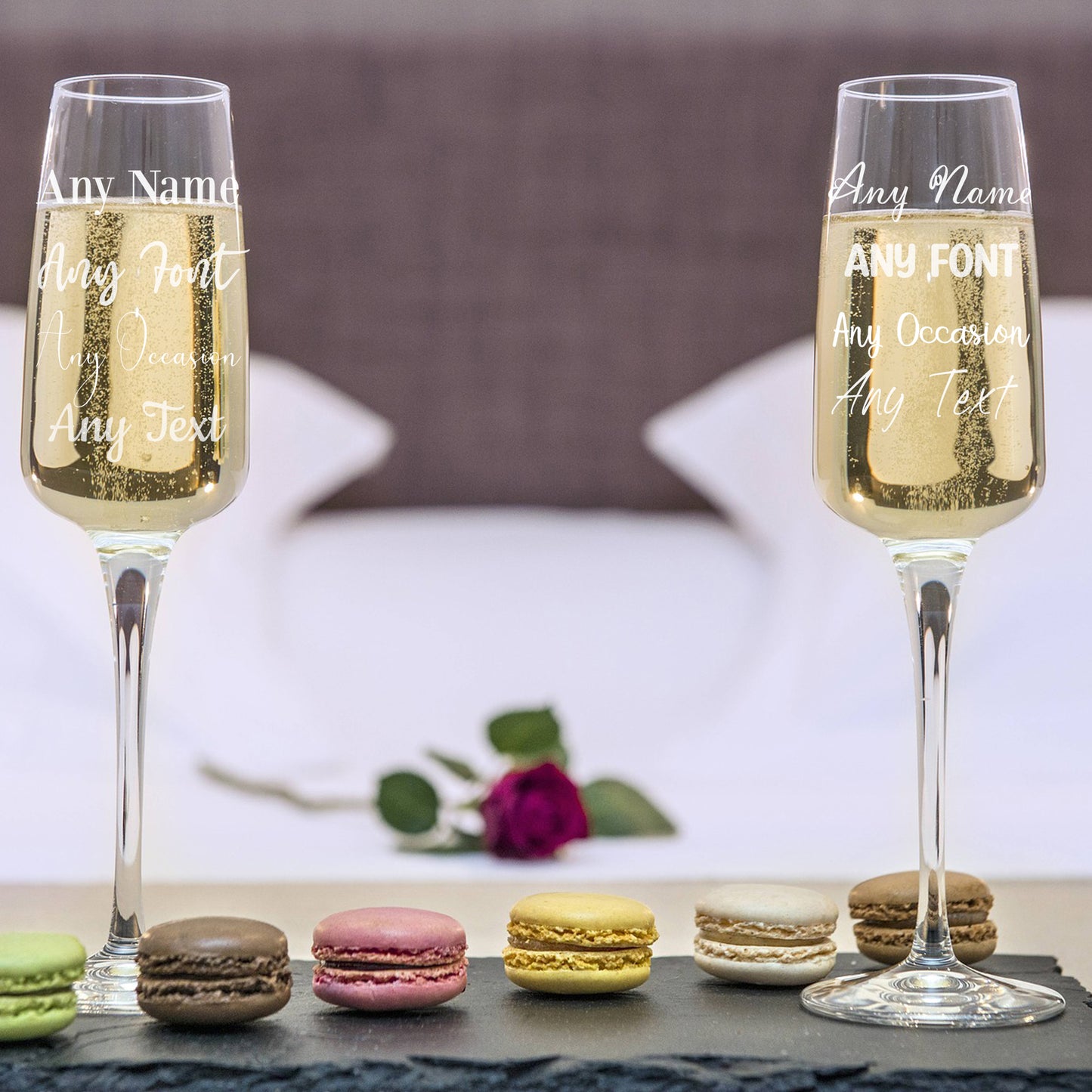 Create Your Own Tallo Personalised Engraved Champagne Flute Set - Always Looking Good -