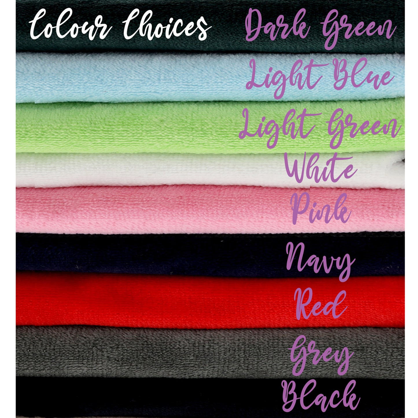 Personalised Embroidered Tri Fold TENNIS Towel Trifold with Carabiner Clip - Always Looking Good -