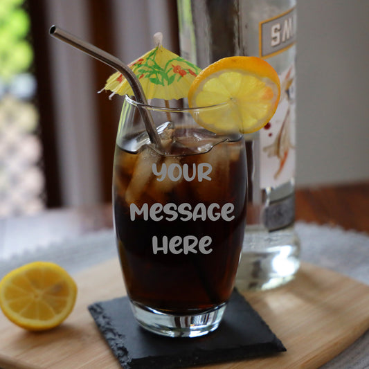 Create Your Own Personalised Engraved Tumbler Glass Large  - Always Looking Good -