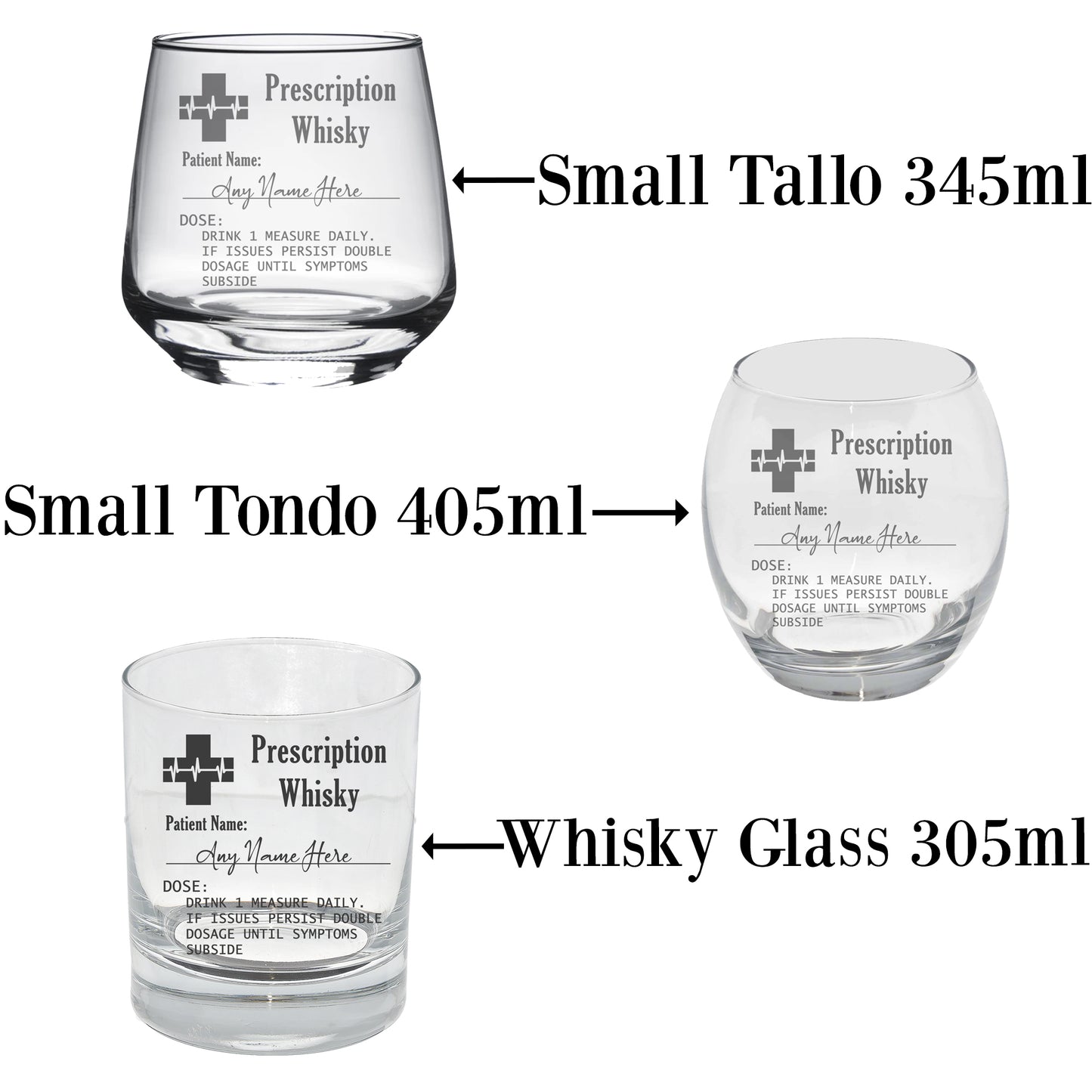 Personalised Engraved Prescription Whisky Glass - Always Looking Good -