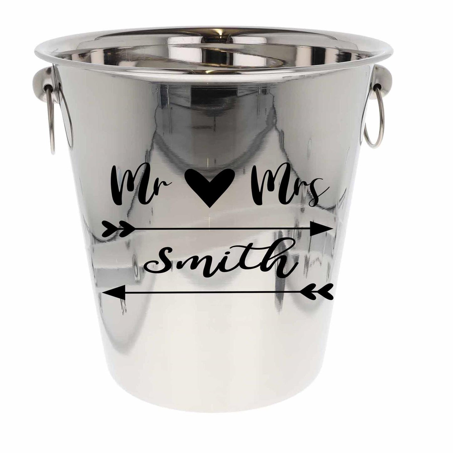 Personalised Mr & Mrs/ Mr & Mr / Mrs & Mrs Ice Bucket With matching Champagne Glasses - Always Looking Good -