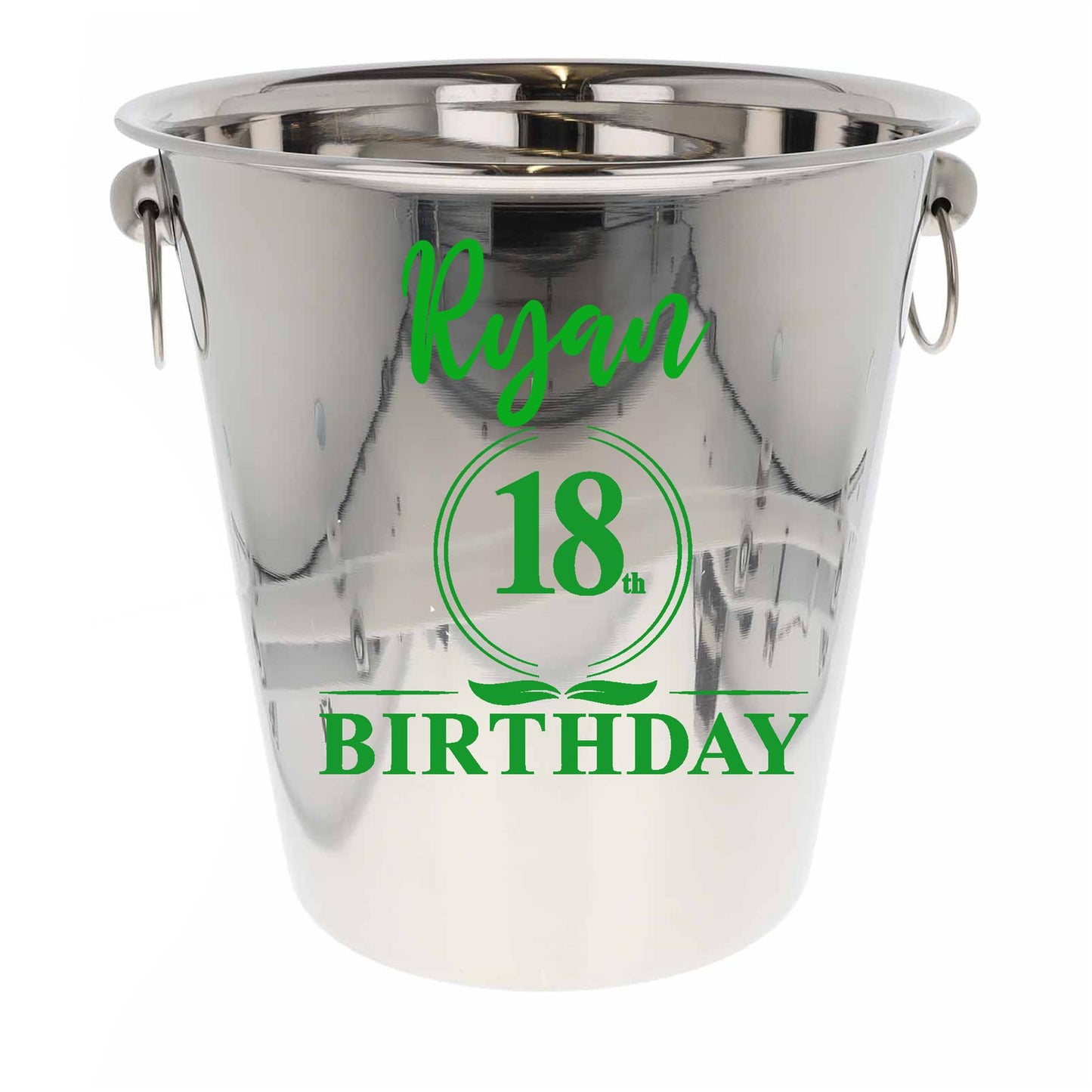 Personalised 18th Birthday Ice Bucket and Glass Gift with Name - Always Looking Good -