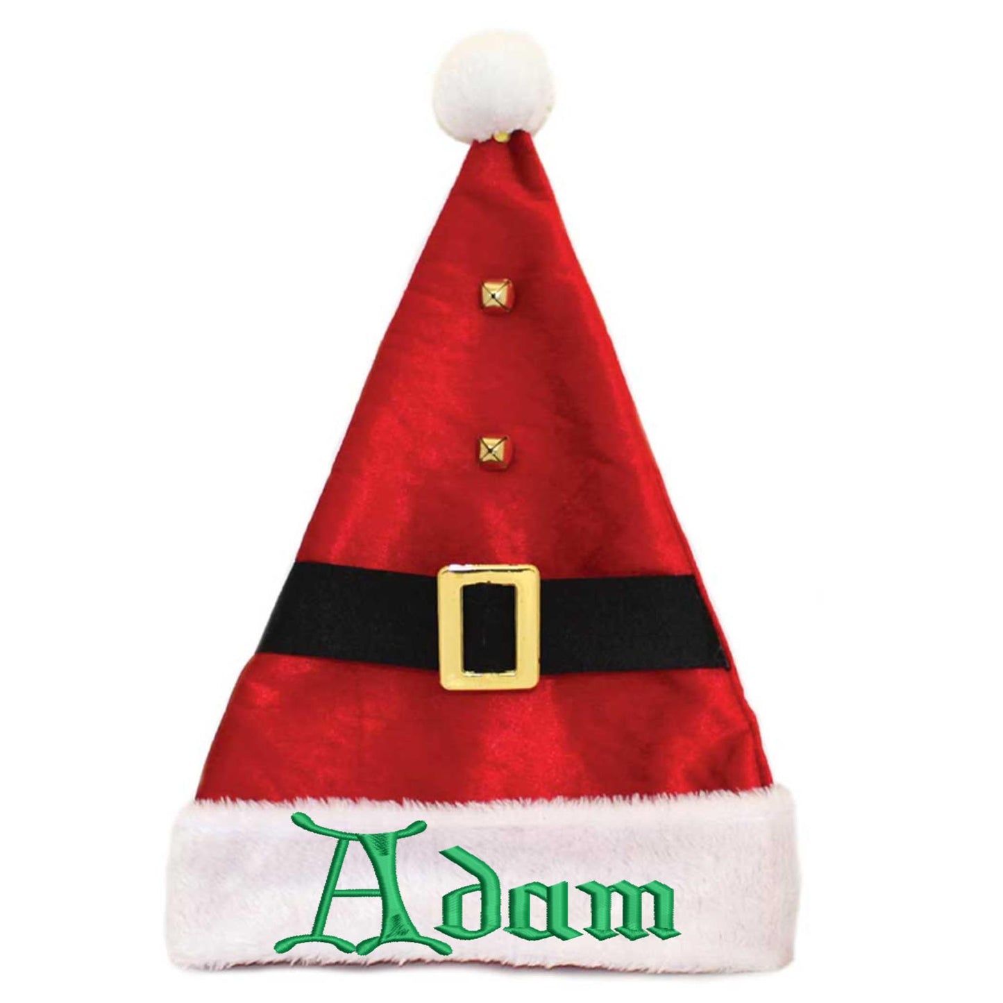 Personalised Embroidered Christmas Santa Hat With Bells - Always Looking Good -
