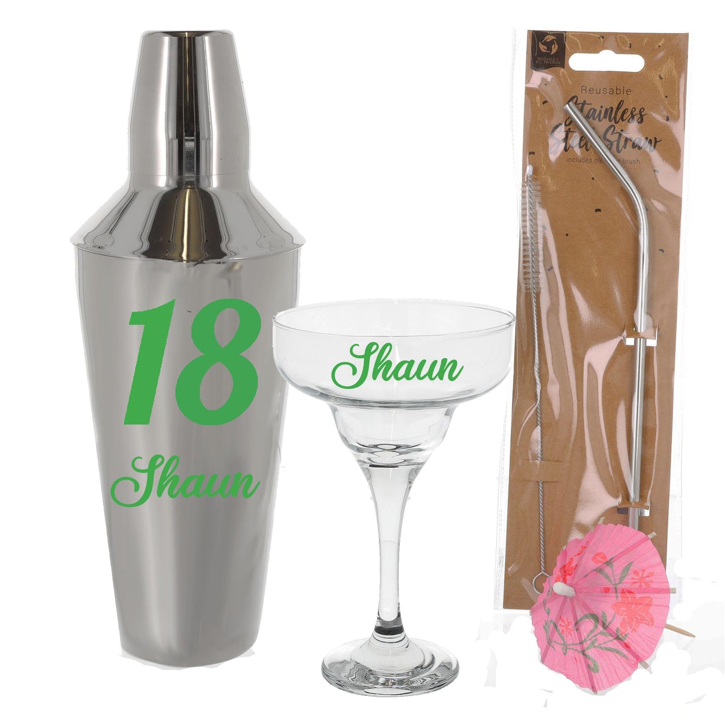 Personalised 18th Birthday Margarita Cocktail Shaker Set - Always Looking Good -