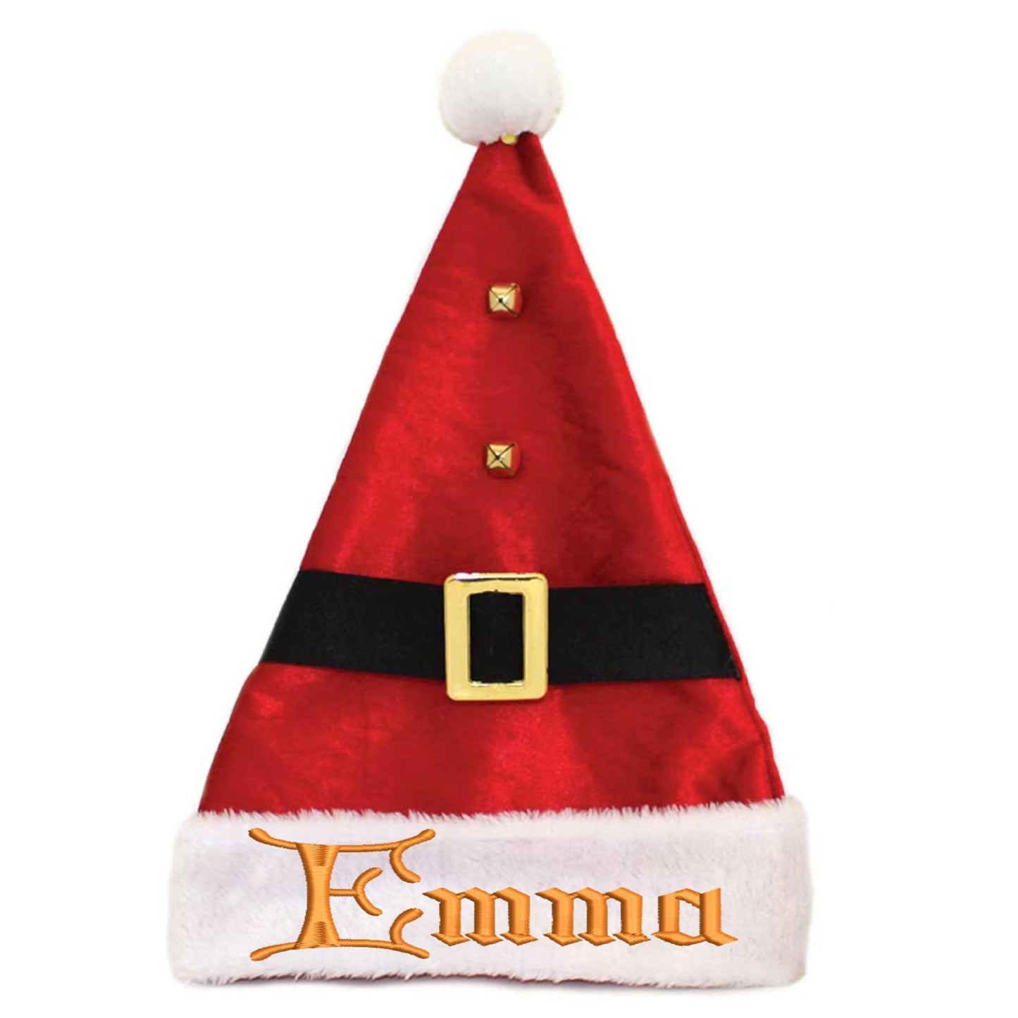Personalised Embroidered Christmas Santa Hat With Bells - Always Looking Good -