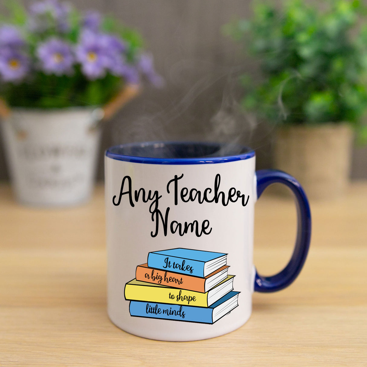 Personalised Teacher Thank You Gift Filled Mug & Coaster Set Blue - Always Looking Good -