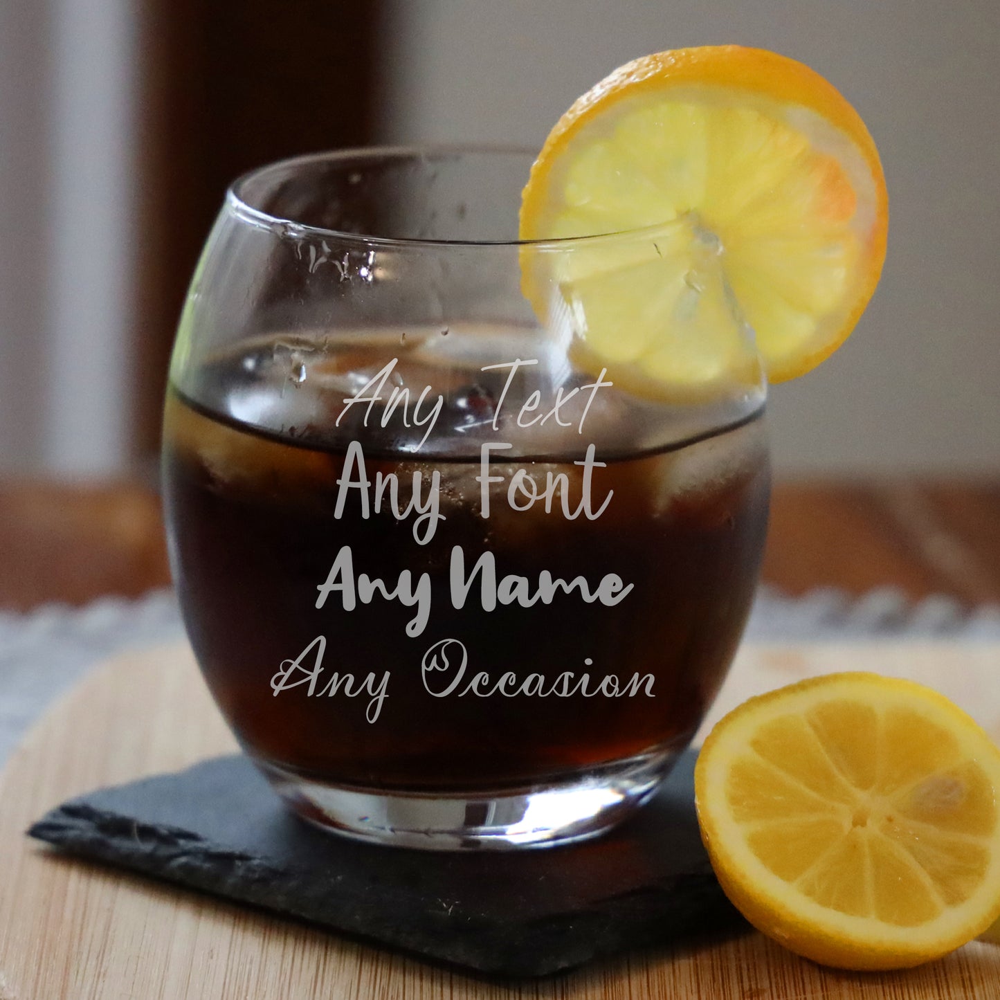 Create Your Own Engraved Personalised Tumbler Glass Small - Always Looking Good -