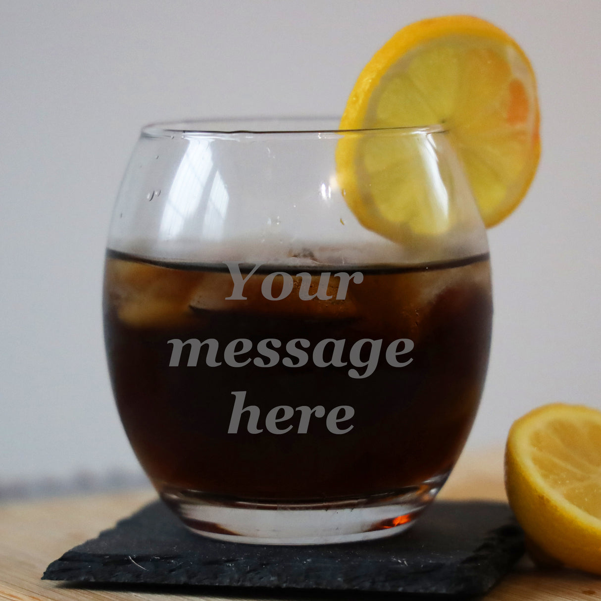 Create Your Own Engraved Personalised Tumbler Glass Small - Always Looking Good -