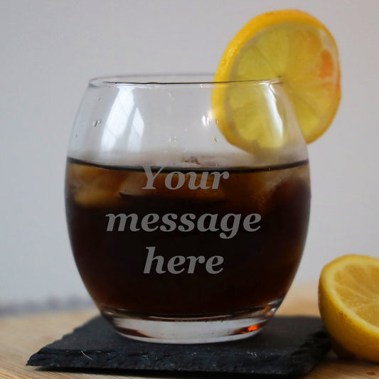 Create Your Own Engraved Personalised Tumbler Glass Small - Always Looking Good -