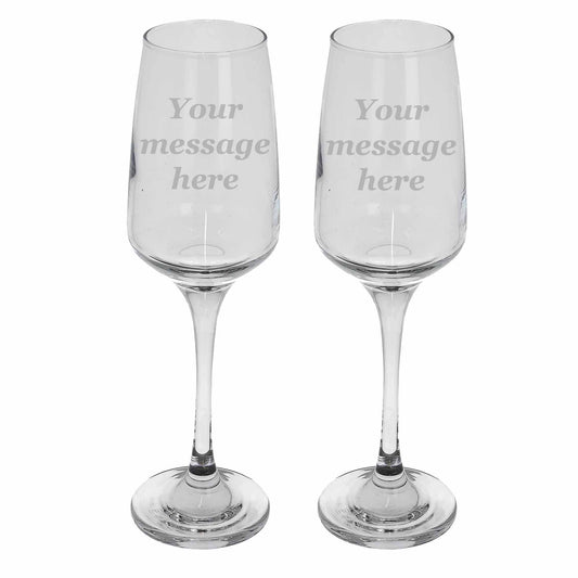 Create Your Own Tallo Personalised Engraved Champagne Flute Set  - Always Looking Good -