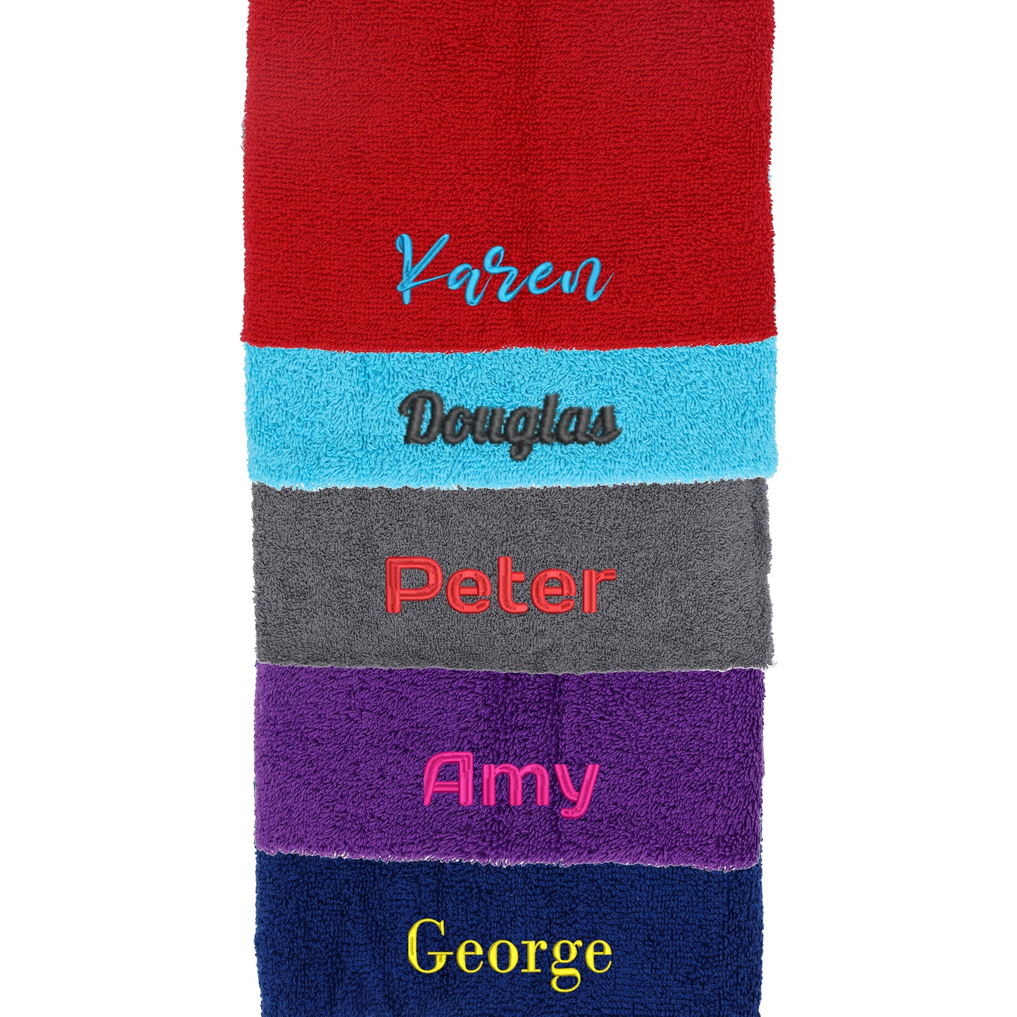Personalised Embroidered Name Towel Bath or Hand Size - Always Looking Good -