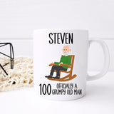 Officially A Grumpy Old Man Personalised Birthday Ceramic Mug – Funny Birthday Gift for Him