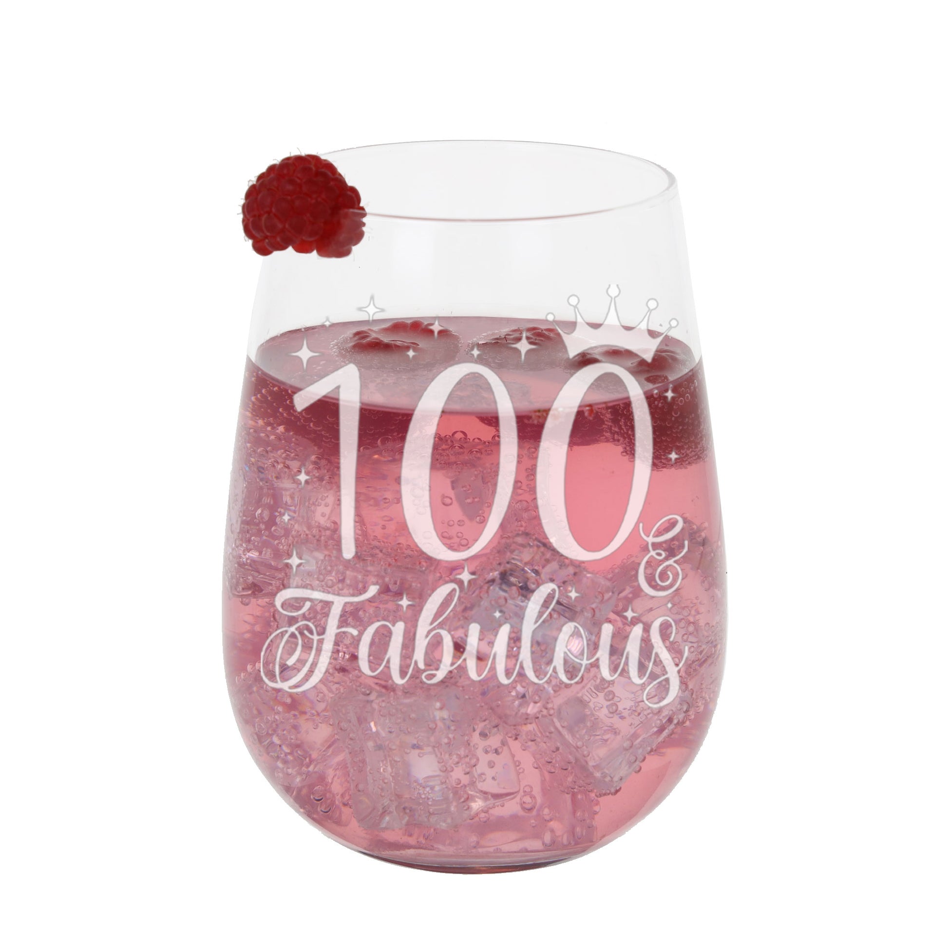 100 & Fabulous Engraved Stemless Gin Glass and/or Coaster Set  - Always Looking Good -   