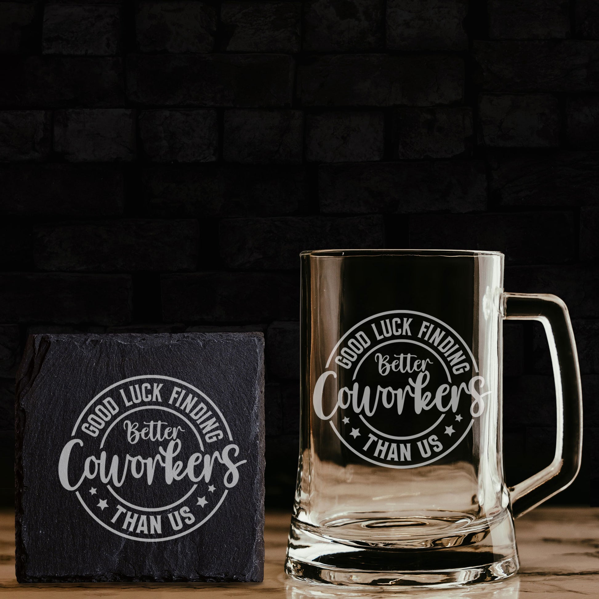 Employee Leaving Gift - Personalised Beer Glass for Colleagues