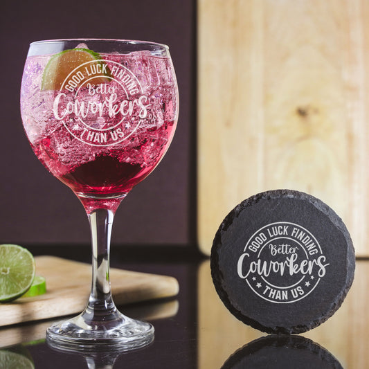 Engraved Goblet Gin Glass – Funny New Job Gift for Colleagues