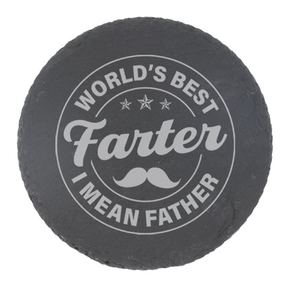 Best Farter I Mean Father Glass Coffee Mug & Coaster Gift for Dad