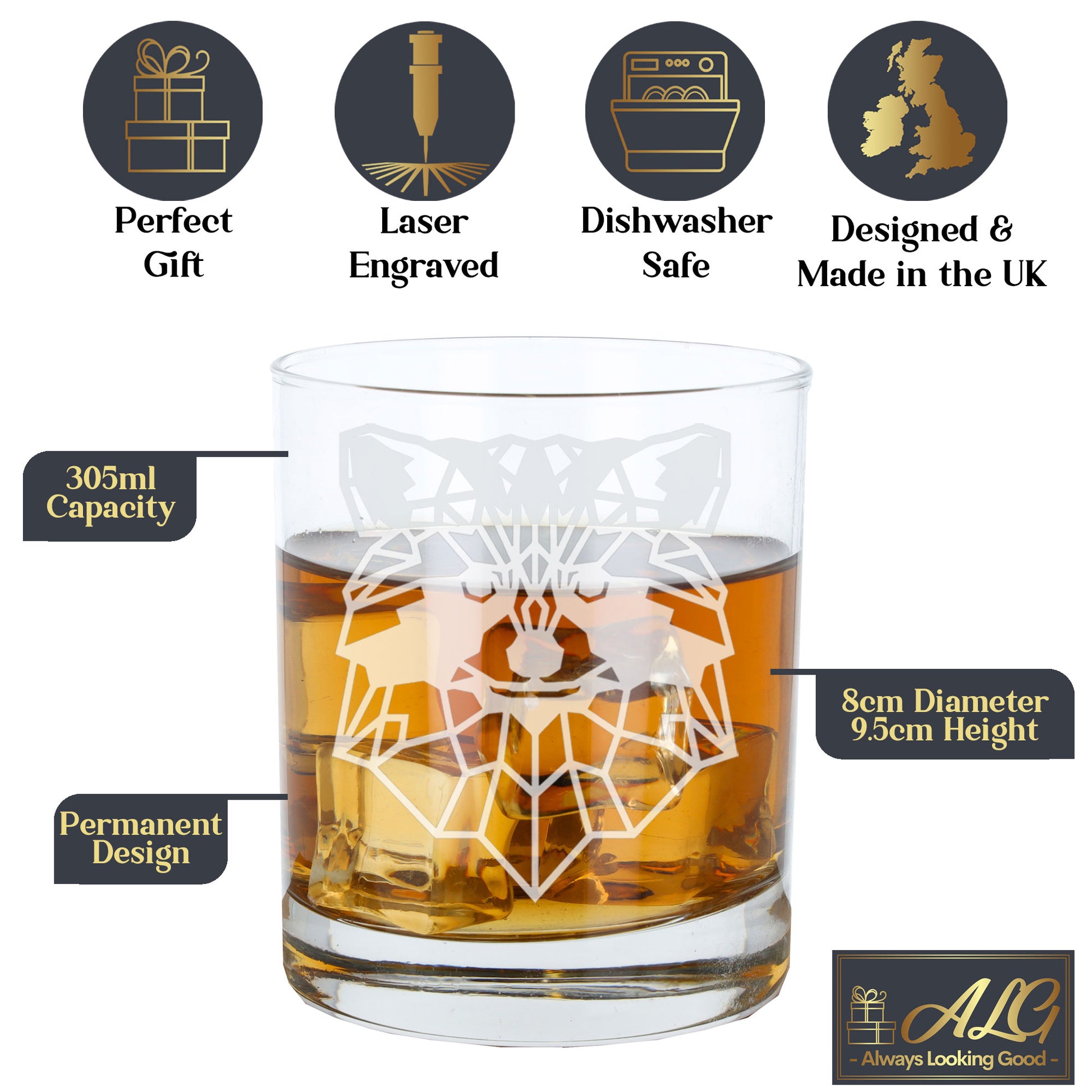 Racoon Engraved Whisky Glass  - Always Looking Good -   