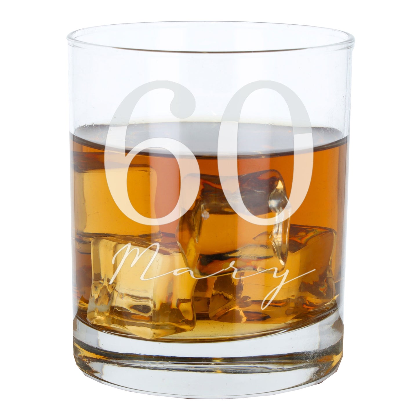 Personalised Whisky Glass with Name & Age – Birthday Gift for Him