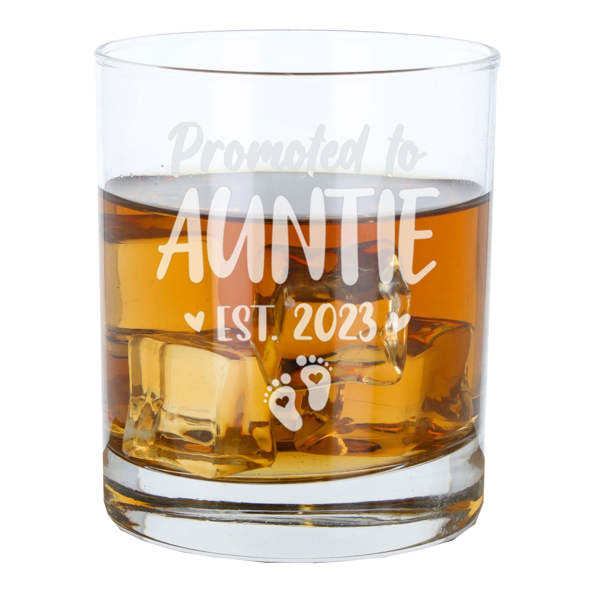 Promoted To Auntie Engraved Whisky Glass  - Always Looking Good -   