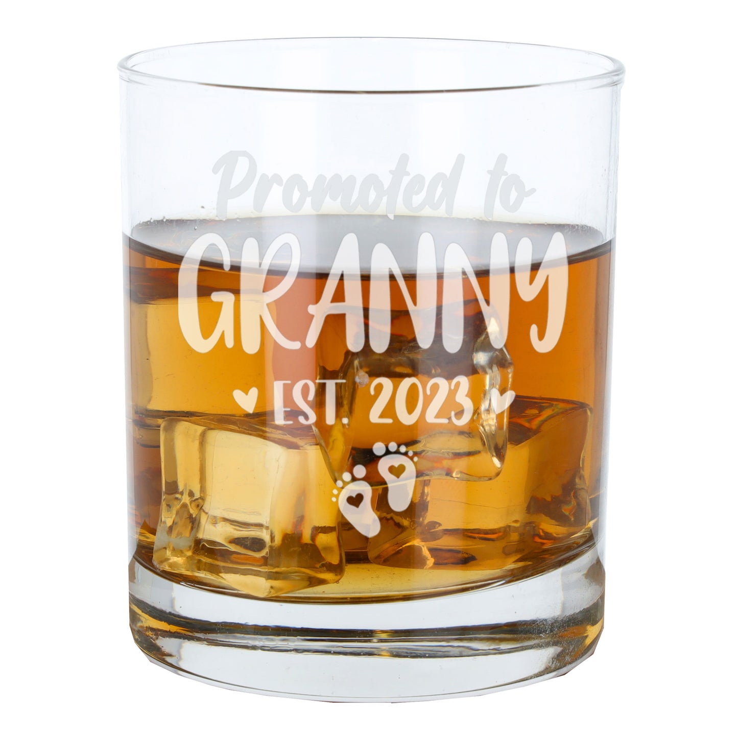 Pregnancy Announcement Gift “Promoted To......” Engraved Whisky Glass