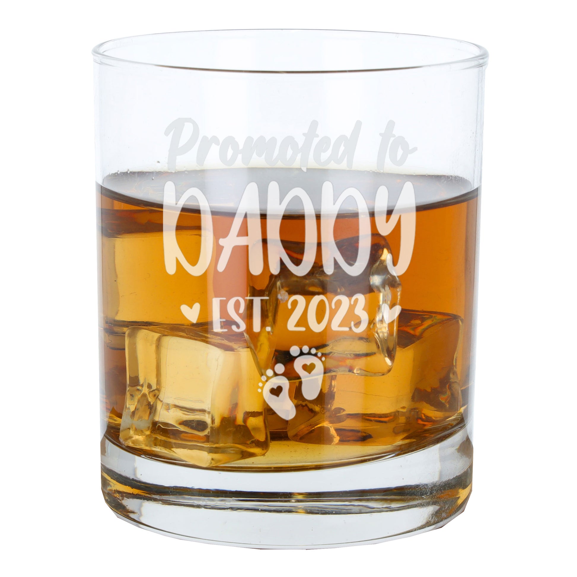 Promoted To Daddy Engraved Whisky Glass  - Always Looking Good -   