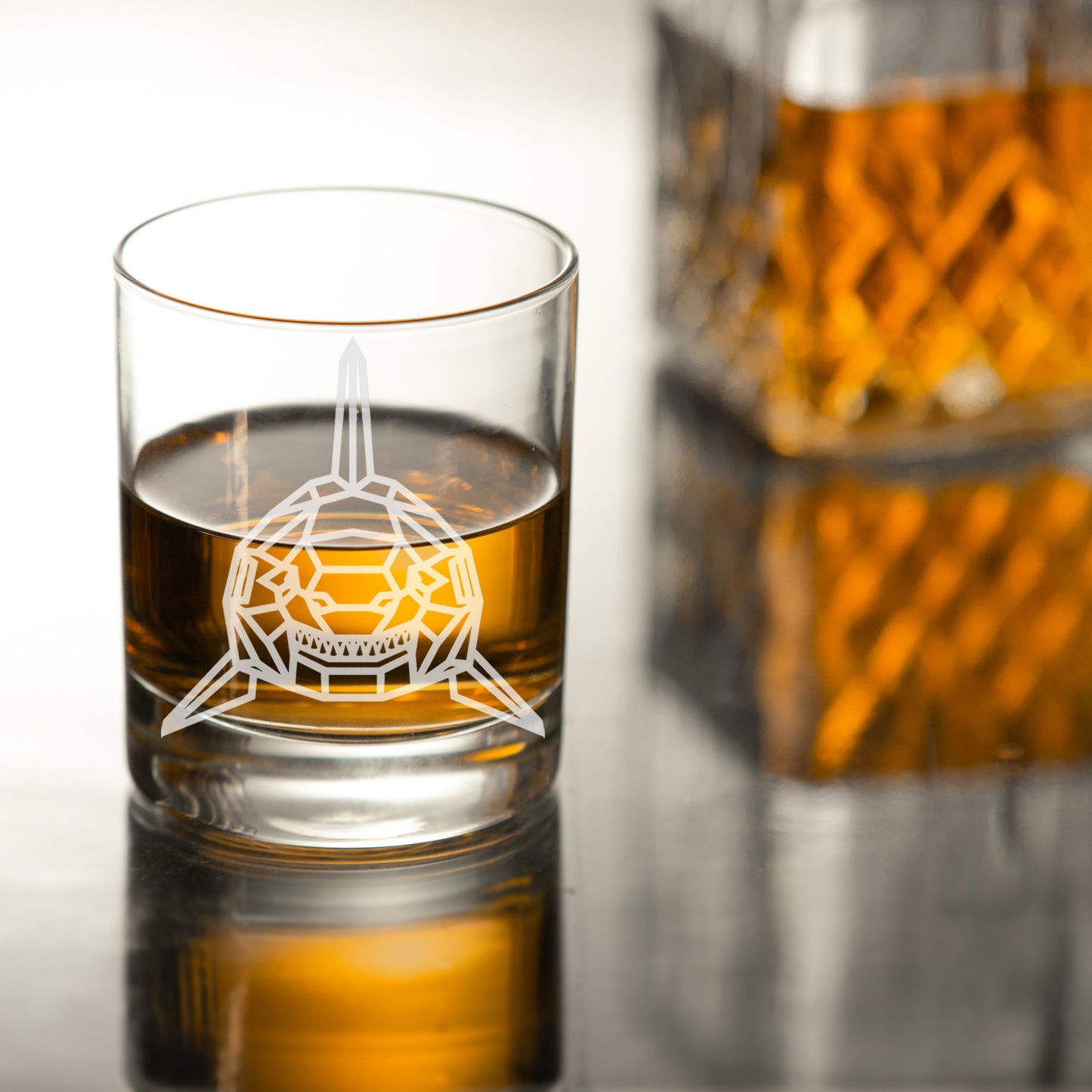 Shark Engraved Whisky Glass  - Always Looking Good -   