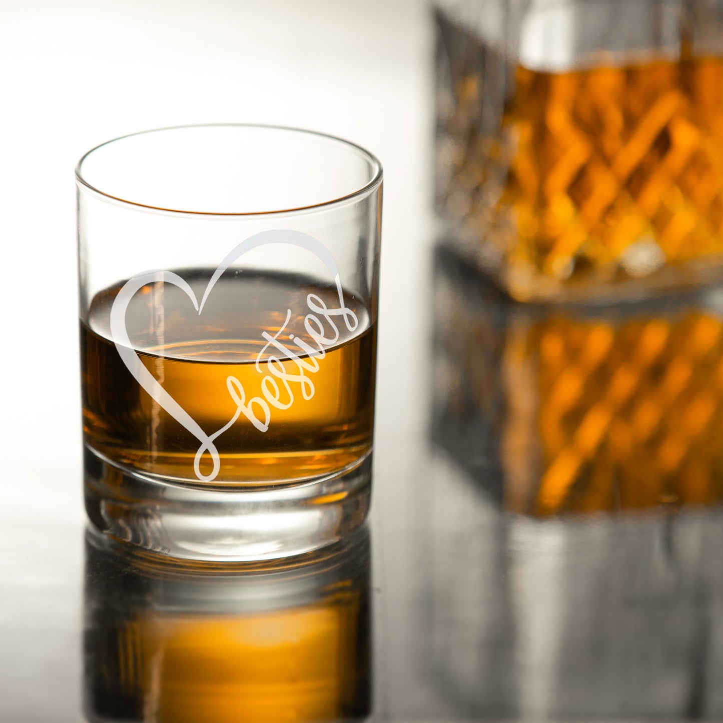 Besties Engraved Whisky Glass and/or Coaster Set  - Always Looking Good -   