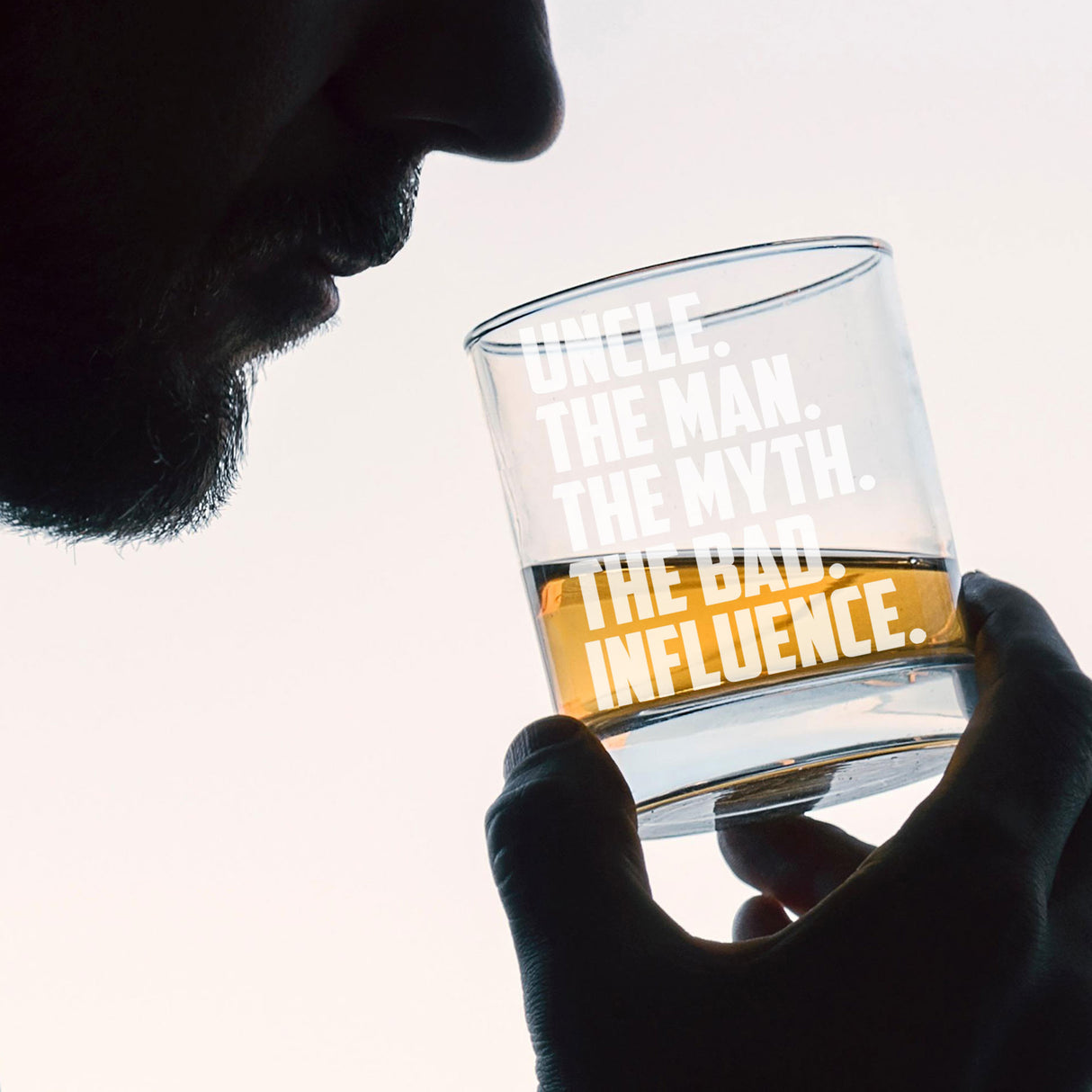 Uncle, The Man, The Myth, The Bad Influence Engraved Whisky Glass and/or Coaster Gift For Uncle
 - Always Looking Good -   