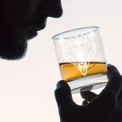 Grizzly Bear Engraved Whisky Glass Gift For Bear Lovers- Always Looking Good -   