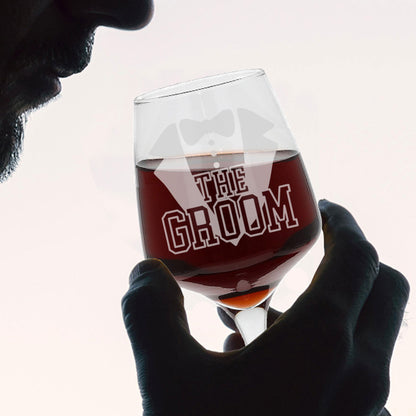 Groom Wedding Day Gift - Engraved Wine Glass and/or Coaster Set - Always Looking Good -   
