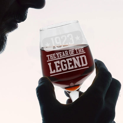 ANY Birthday Year Of The Legend Engraved Personalised Birthday Wine Glass & Coaster  - Always Looking Good -   