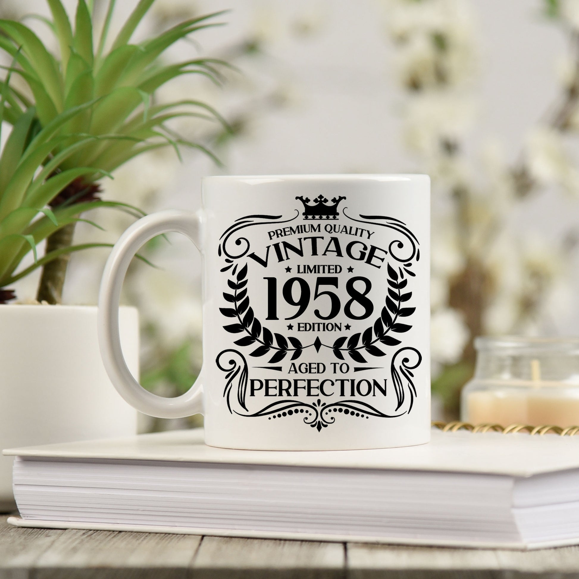 Personalised Vintage 1958 Mug and/or Coaster  - Always Looking Good -   