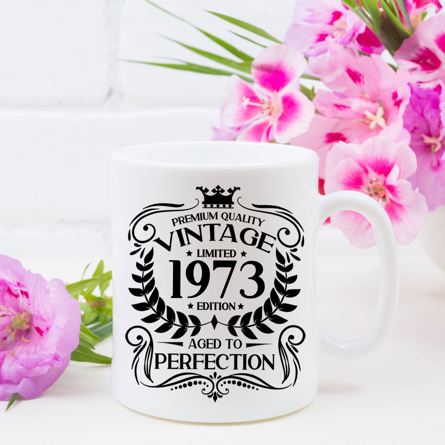 Personalised Vintage 1973 Mug and/or Coaster  - Always Looking Good - Mug On Its Own  