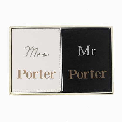 Personalised Honeymoon Accessories - Personalised Mr and Mrs Passport Covers  - Always Looking Good -   