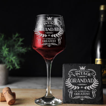Vintage World's Greatest 'ANY RELATIVE' Engraved Wine Glass