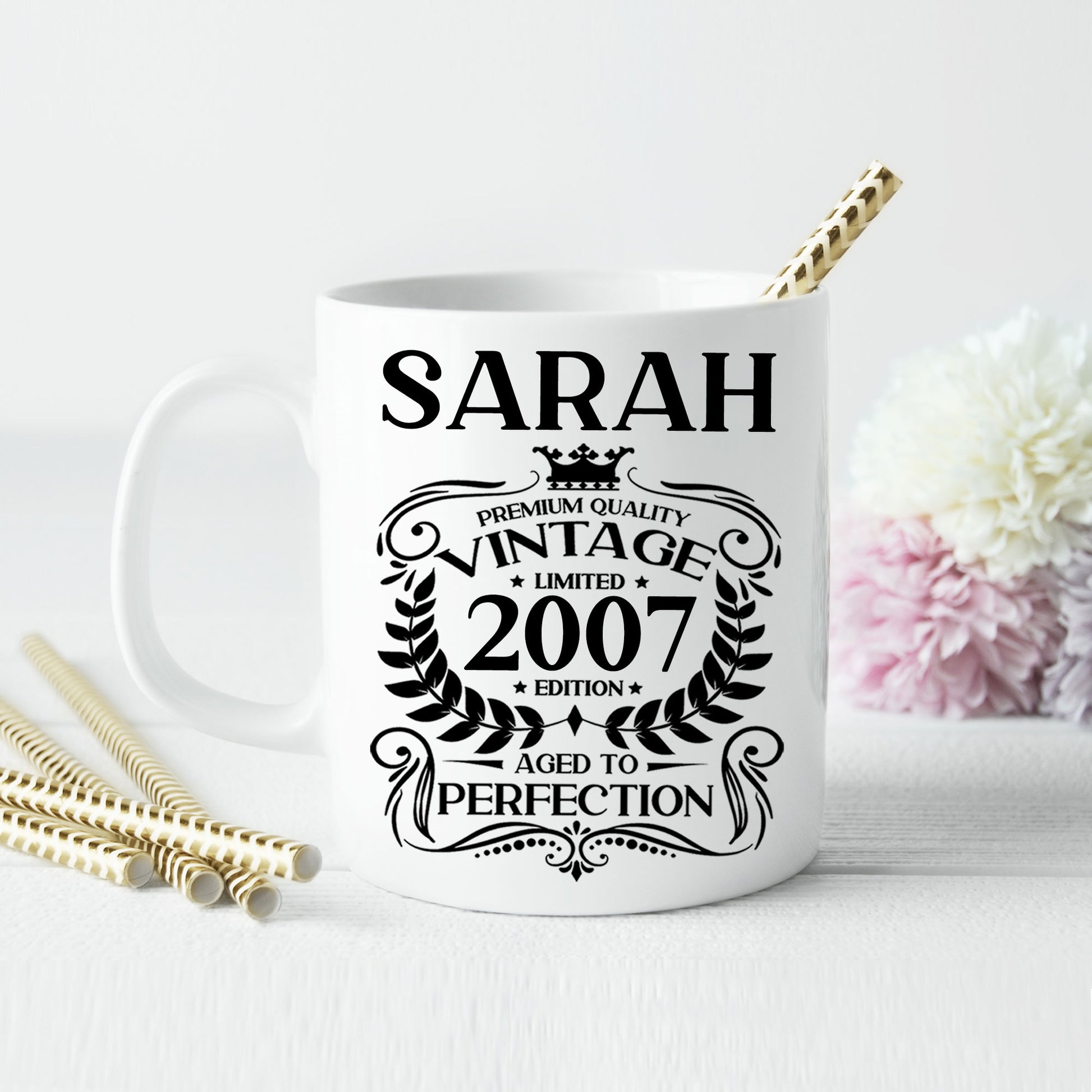 Personalised Vintage 2007 Mug and/or Coaster  - Always Looking Good -   