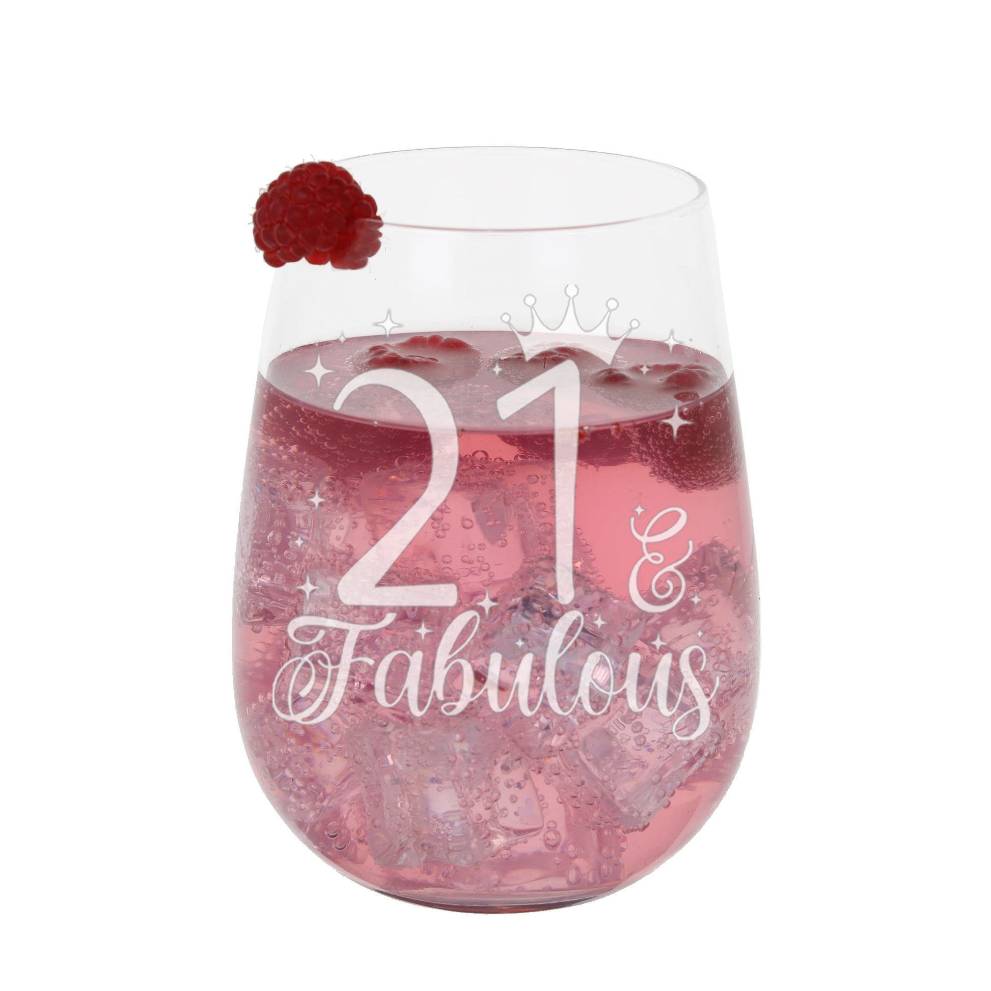 21 & Fabulous Engraved Stemless Gin Glass and/or Coaster Set  - Always Looking Good -   